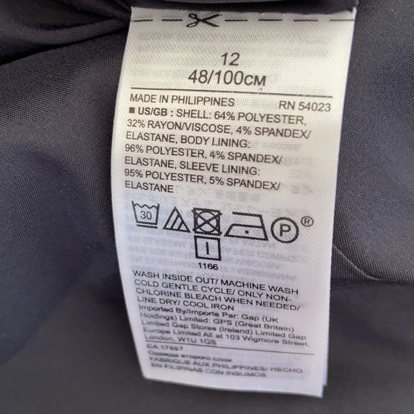 Banana Republic Navy Blue Bell Sleeve Plaid Blazer - Picture 12 of 13